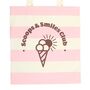 Pink Scoops Smiles Club Polycotton Tote Bag, thumbnail 2 of 2