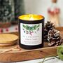 Auntie And Uncle Personalised Christmas Candle Handmade Holiday Gift, thumbnail 2 of 8