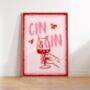 Cin Cin Wall Art Print Happy Hour Kitchen Disco, thumbnail 1 of 8