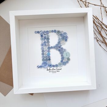 Personalised New Baby Gift | Initial Nursery Frame, 4 of 7