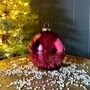 Scented Glass Bauble Candle Pink Champagne, thumbnail 2 of 2