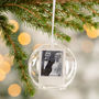 Personalised Mr And Mrs Photo Glass Dome Bauble, thumbnail 2 of 4