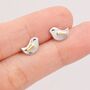 Sterling Silver Little Wren Bird Stud Earrings, thumbnail 2 of 12