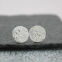Sterling Silver Textured Circle Studs, thumbnail 8 of 9