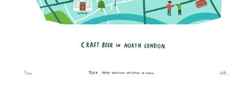 Personalised Craft Beer In North London Map, 3 of 5
