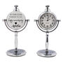 Custom Engraved Silver Colour Desk Clock Gift, thumbnail 2 of 10