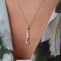 Sterling Silver Crocodile Charm Necklace, thumbnail 3 of 6