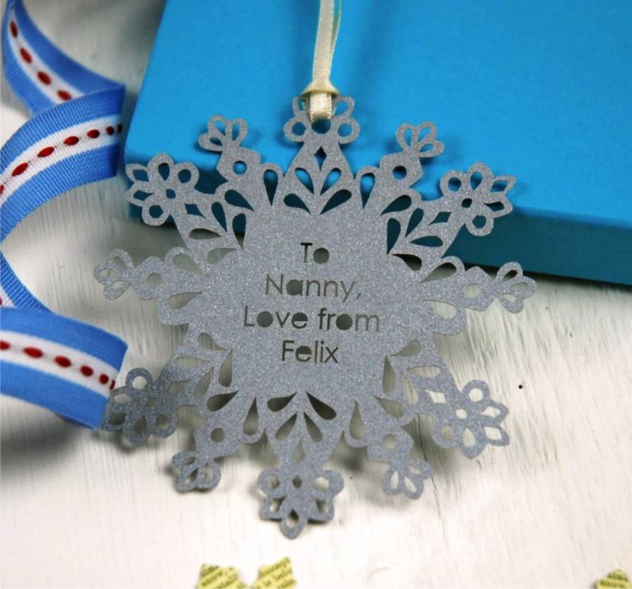 snowflake gift tag