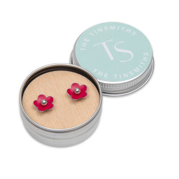 Daisy Flower Earring Studs In A Tin, 3 of 7