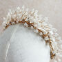 Gold Gypsophila Bridal Crown, thumbnail 2 of 5