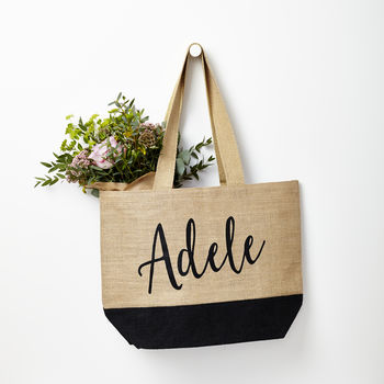 personalised name shopping bag by tillyanna | notonthehighstreet.com