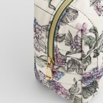 Hydrangea Large Quilted Makeup Bag, 5 of 7