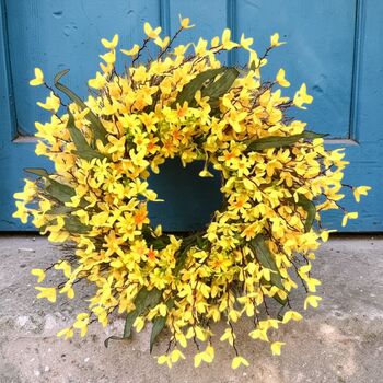 Vibrant Yellow Bloom Spring Wreath, 2 of 7