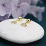 Sterling Silver Tiny Marquise Cz Screw Back Earrings, thumbnail 5 of 12