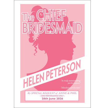 Personalised Bridesmaid Wedding Thank You Print, 3 of 4