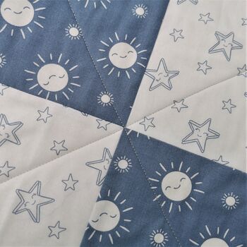 Kids Quilted Blanket Personalised Dream Big,Handmade, 6 of 12
