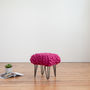'Helena' Handwoven Wool Footstool With Hairpin Legs, thumbnail 2 of 10