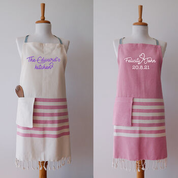 Personalised Cotton Apron, Tea Towels, Anniversary Gift, 2 of 12