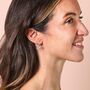 Mismatched Cowboy Boot And Hat Huggie Hoop Earrings In Silver, thumbnail 5 of 6