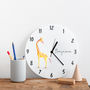 Giraffe Themed Personalised Nursery Bedroom Clock, thumbnail 1 of 3