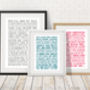 Personalised 'First Dance' Song Print, thumbnail 7 of 12