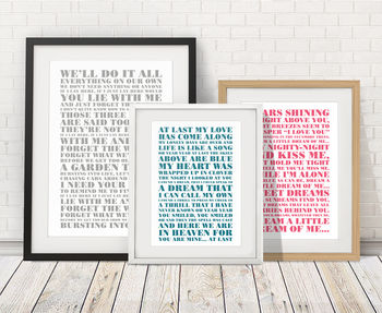 Personalised 'First Dance' Song Print, 7 of 12
