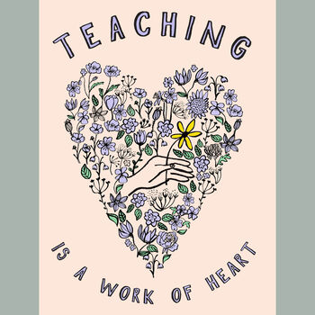 Floral Heart Teaching Card, 2 of 2