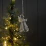 Glass Icicles Angel Hanging Decoration, thumbnail 3 of 3