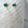 Green Onyx White Zircon Drops, thumbnail 4 of 8