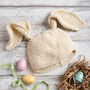 Baby Bunny Ear Hat Easy Knitting Kit Easter, thumbnail 2 of 10