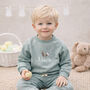 Childrens Organic Cotton Easter Bunny Ears Tracksuit, thumbnail 1 of 6