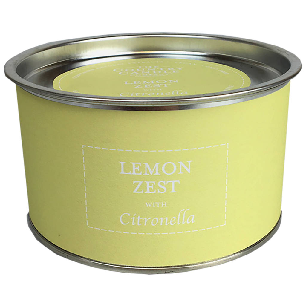 Lemon Zest Citronella Three Wick Candle By The Country Candle Company