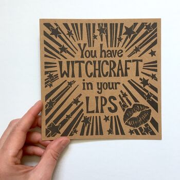 Shakespeare Quote Card. Witchcraft In Your Lips, 2 of 3