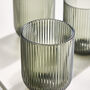 Palermo Set Of Four Grey Ribbed Tumblers, thumbnail 5 of 7