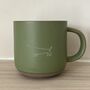 Dachshund Engraved Green Ceramic Tea/ Coffee Mug, thumbnail 3 of 6