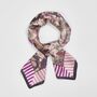 Deco Blooms Candy Stripe Square Scarf, thumbnail 1 of 3