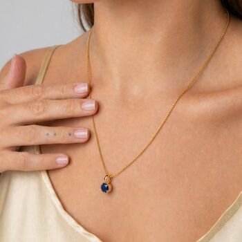 Sapphire Blue Swarovski Crystal Pendant Necklace, 3 of 7