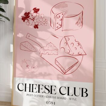 Cheese Club Print Food Art Print, 2 of 8