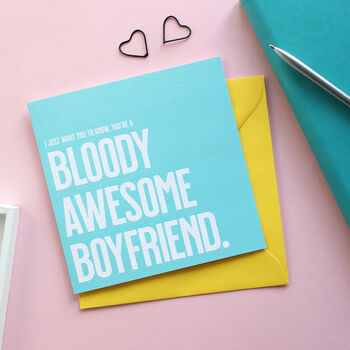 Bloody Awesome Boyfriend Valentine's Day Card, 2 of 3