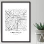Custom Location Map Print, Personalised City, Town Map, Any Location, thumbnail 9 of 10