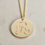 More Than Medium Solid Gold Initial And Date Necklace, thumbnail 1 of 8
