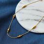 Golden Brass Thread Slim Foot Payal Anklet, thumbnail 7 of 7