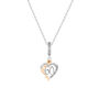 60th Years Necklace Silver Pendant With Rose Gold Flower Detail, thumbnail 5 of 5