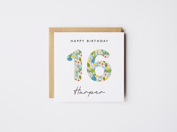 Personalised Happy 50th Birthday Card Liberty Style *Age Options, 2 of 10