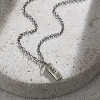 Personalised Men’s Silver Tag Necklace, 11 of 12