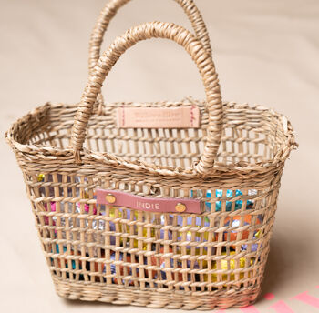 Mini Woven Personalised Basket, 2 of 3
