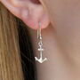 Sterling Silver Anchor Earrings, thumbnail 1 of 7