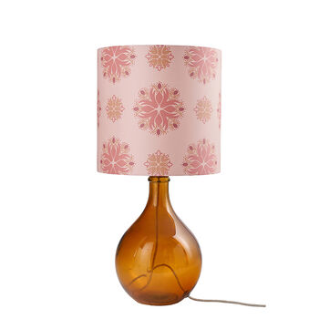 Geyson Recycled Glass Lamp With Floral Spot Shade, 3 of 4