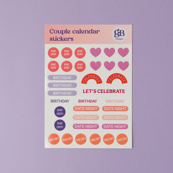 2025 Couples Wall Calendar, 5 of 9