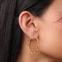 18 K Gold Plated Creole Hoop Earrings, thumbnail 1 of 8